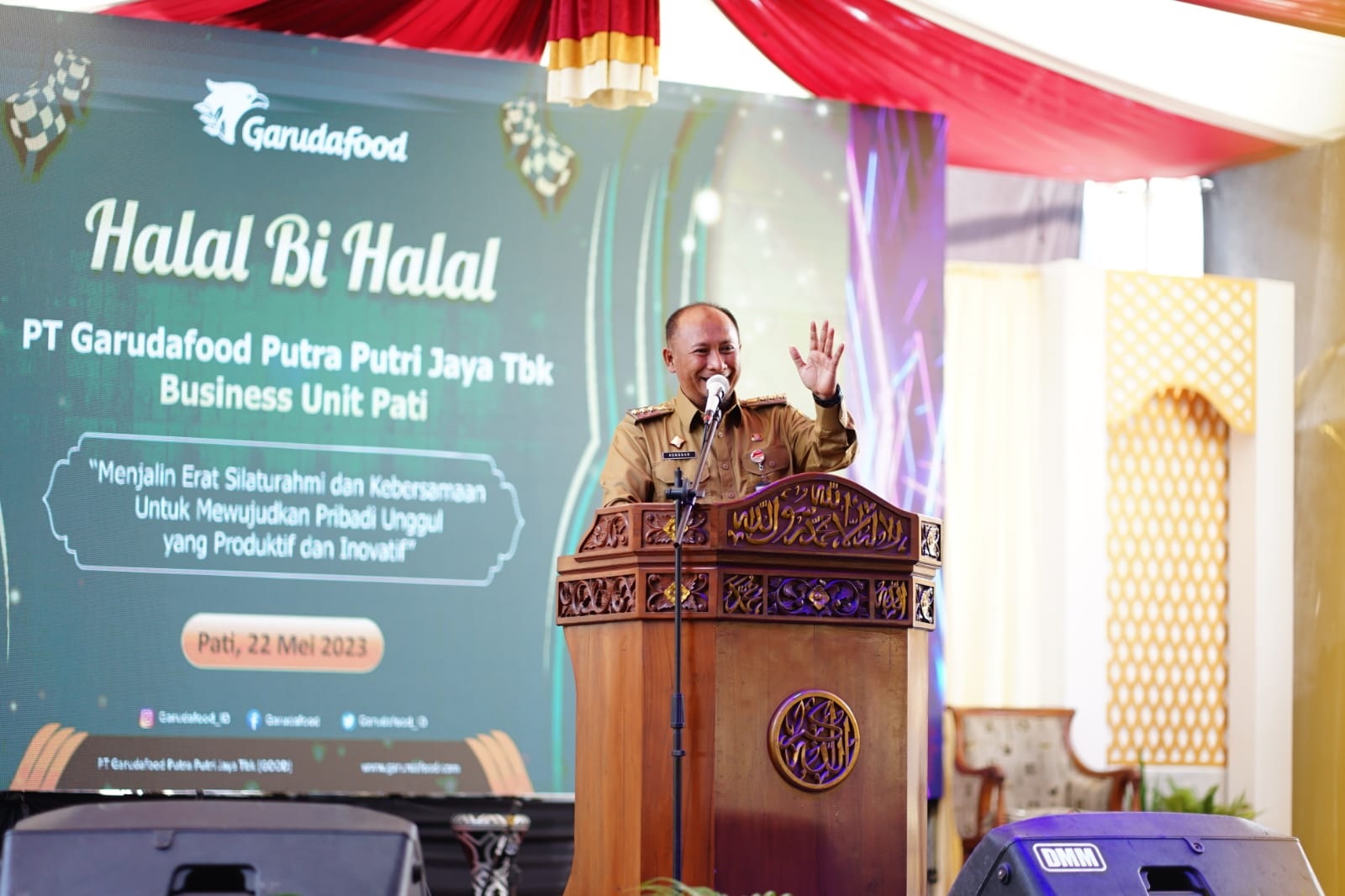 Hadiri Halal Bihalal PT GarudaFood, Pj Bupati Tekankan Pentingnya Jaga Persatuan Jelang Tahun Politik